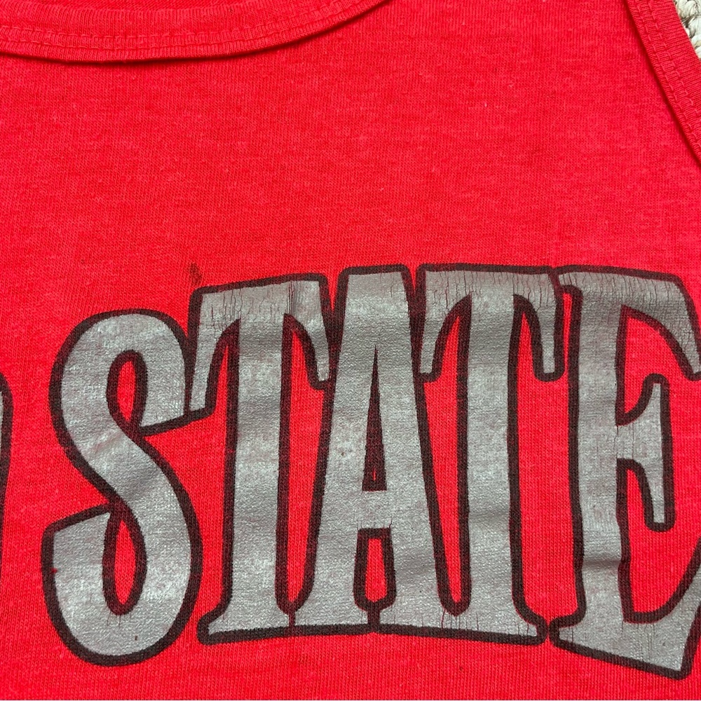 VTG 90s Ohio State Buckeyes Single Stitch Sleeveless Tank Top t-shirt adult sz S - Picture 8 of 12